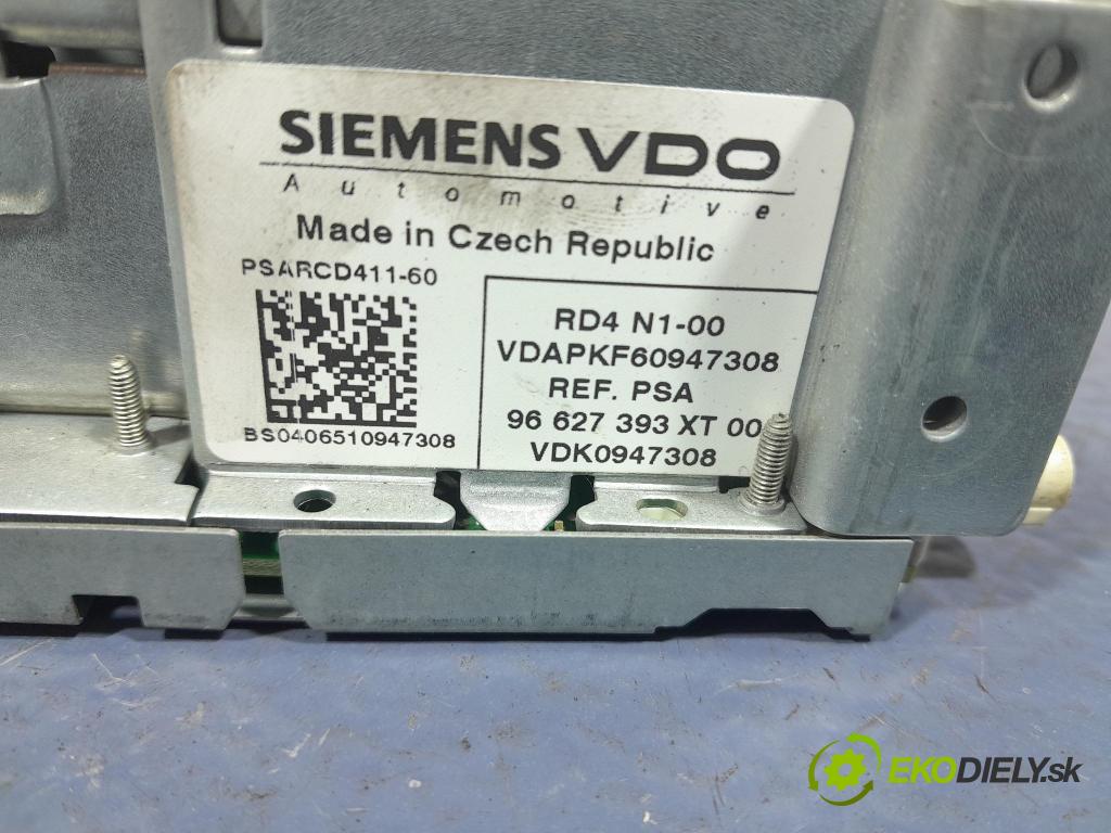 Peugeot 307 2007 Radio I Navigácia: 96627393XT