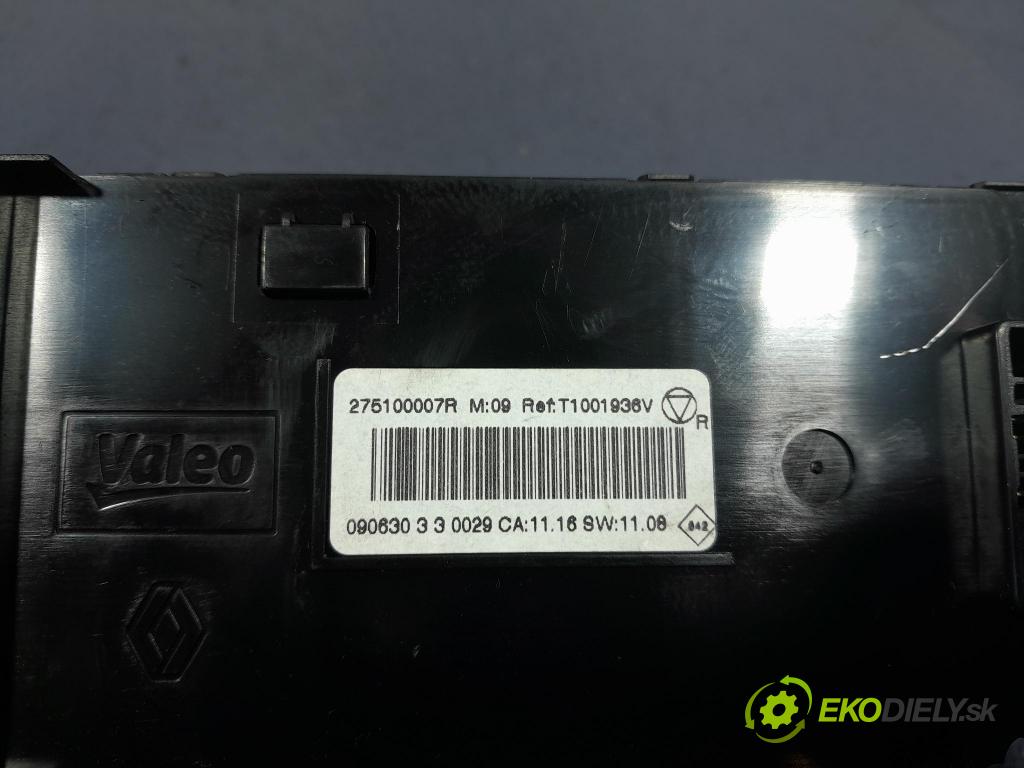 Renault Megane 2009 prepínač Klimatizácia: Prúd vzduchu: 275100007R