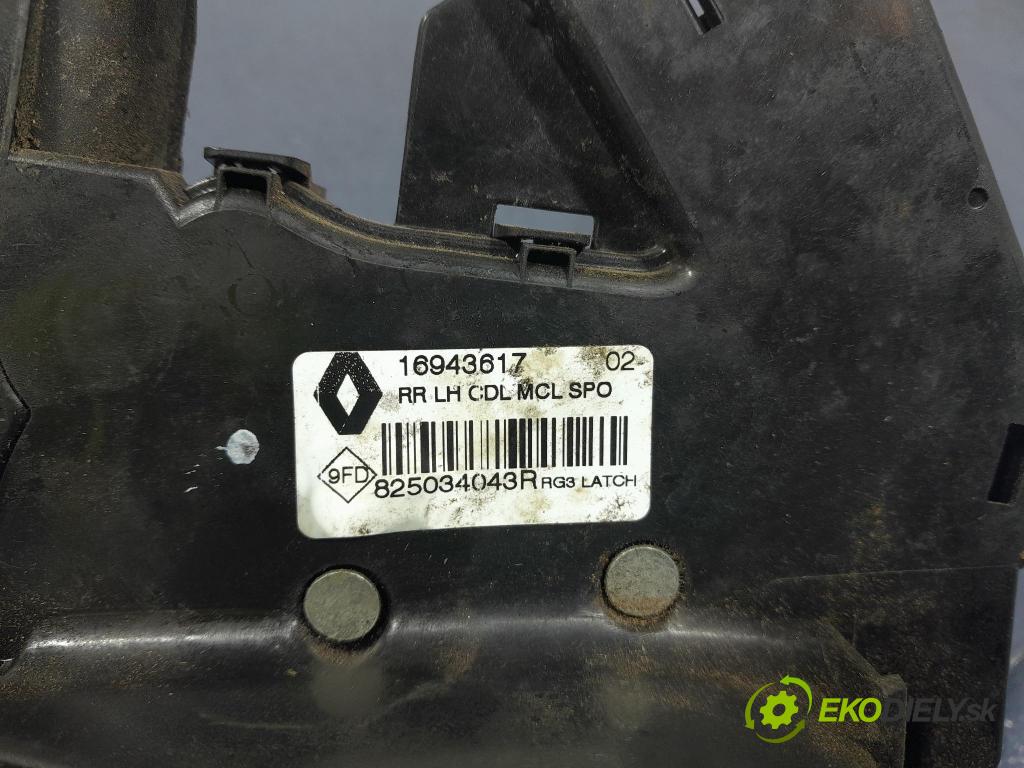 Renault Talisman 2017 zámok dvere zad Vľavo: 825034043R