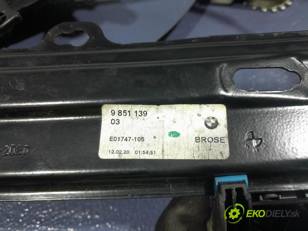 Bmw Seria 2 2020 mechanismus stahování Sklenka: Zad: Levý: 9851139