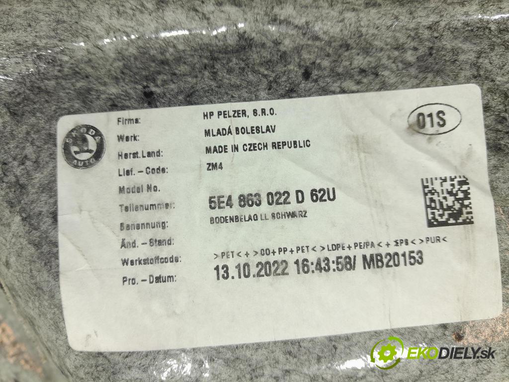 Skoda Octavia 2023 koberec do auta 5E4863022D