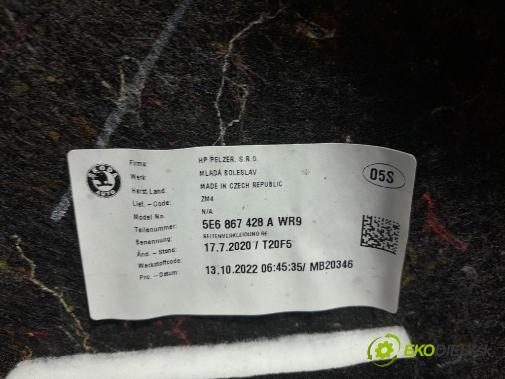 Skoda Octavia 2023 Čalounictví: kufra: 5E6867428A