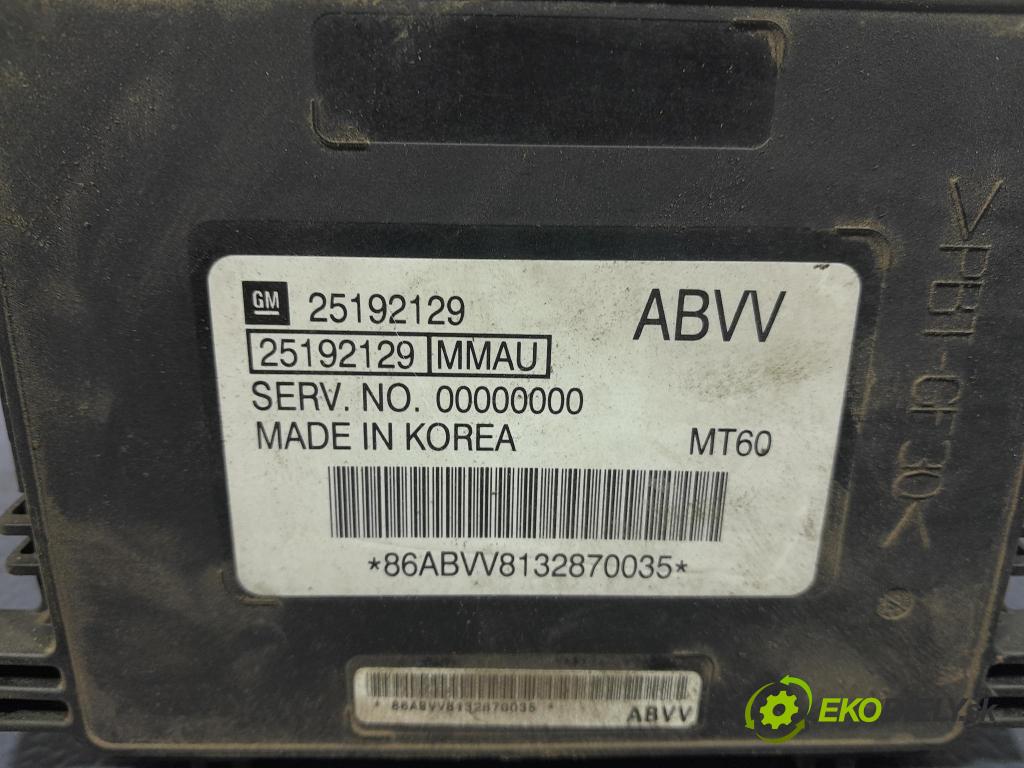 Chevrolet Spark 2013 řídící jednotka Motor: 25192129