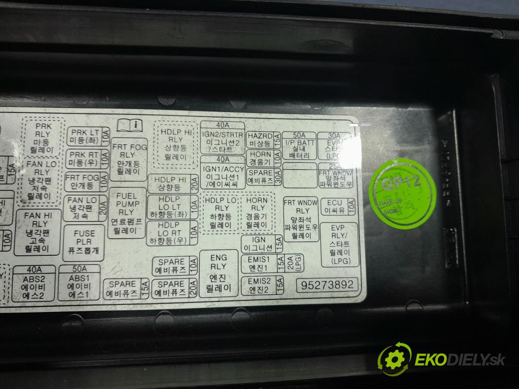 Chevrolet Spark 2013 skrinka Poistky: 9527-2098