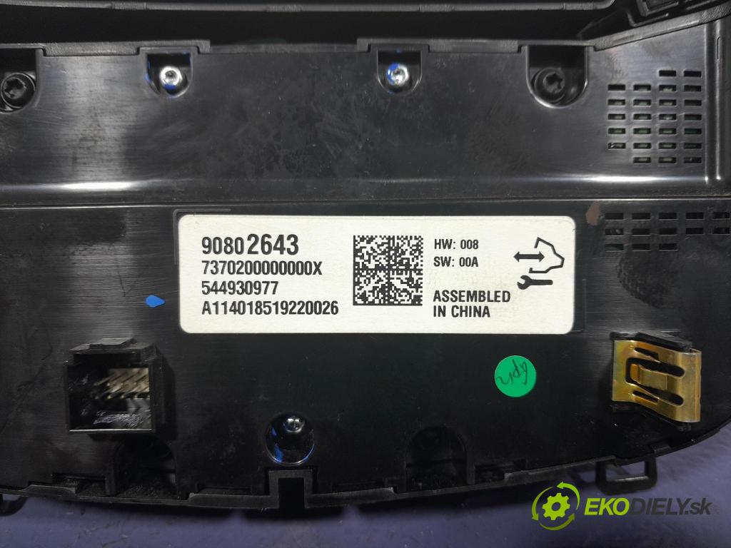 Opel Insignia 2014 prepínač Klimatizácia: Prúd vzduchu: 90802643