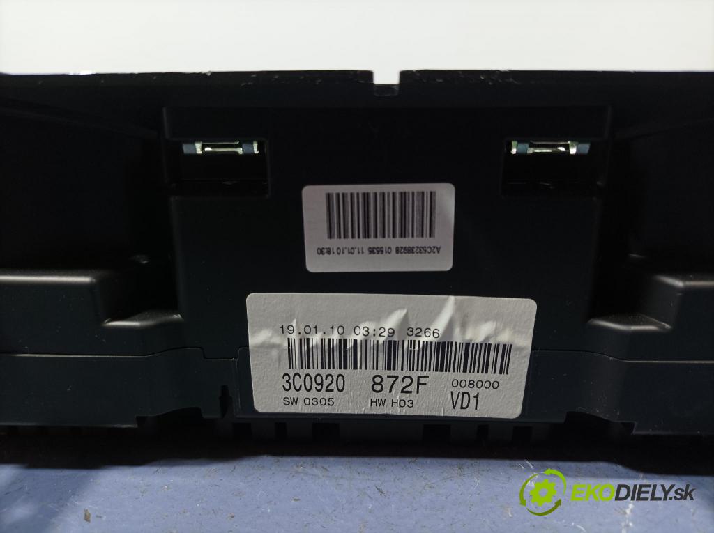 Vw Passat 2010 Přístrojová deska 3C0920872F