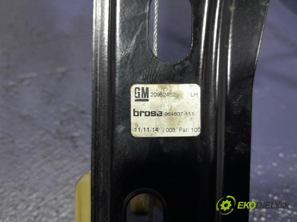 Opel Insignia 2014 mechanizmus okna Okná: Predné Vľavo: 20952452