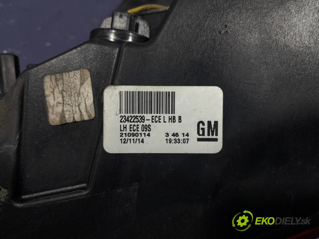Opel Insignia 2014 svetlo / reflektor zad ľavá Vonkajsia: 23422539