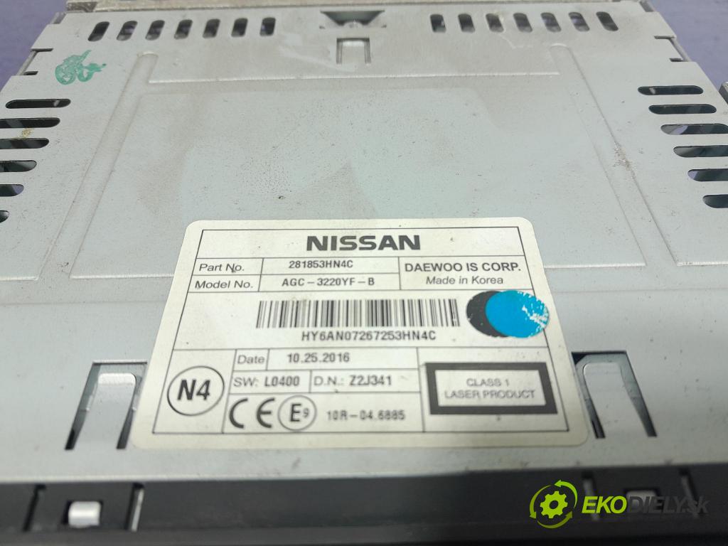 Nissan Micra 2017 Radio I Navigace: 281853HN4C