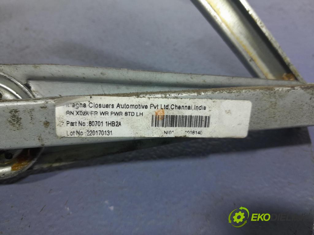 Nissan Micra 2017 mechanismus stahování Sklenka: před Levý: 80701-1HB2A