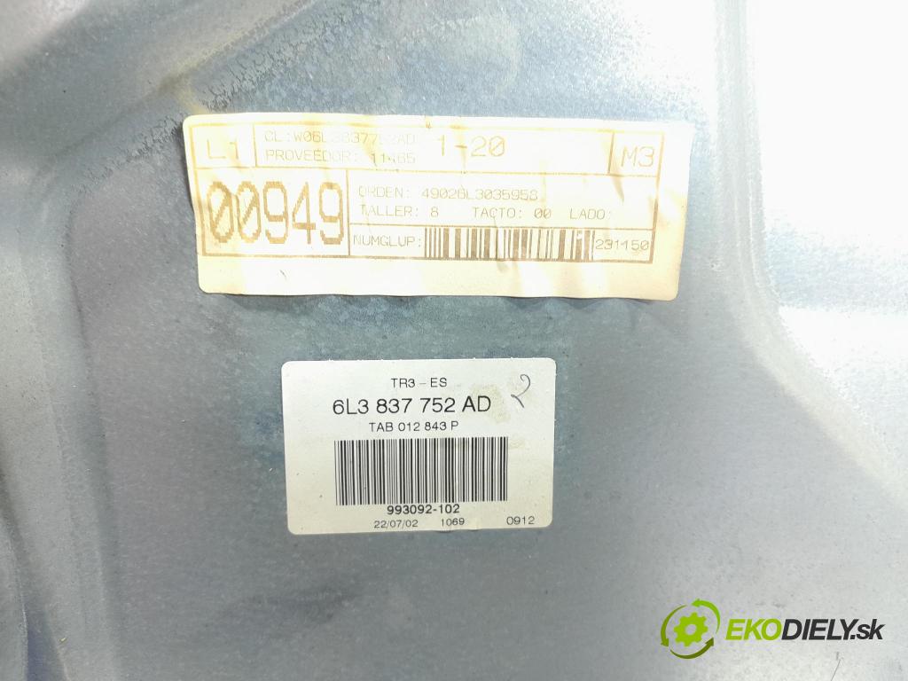 Seat Ibiza 2002 mechanismus stahování Sklenka: před v pravo: 6L3837752AD