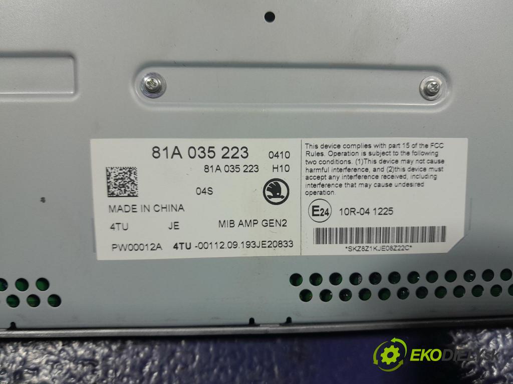 Skoda Superb 2019 Zesilovač: 81A035223