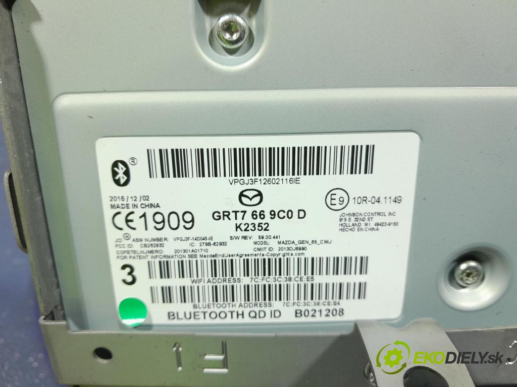 Mazda 6 2016 Radio I Navigace: GRT7669C0D