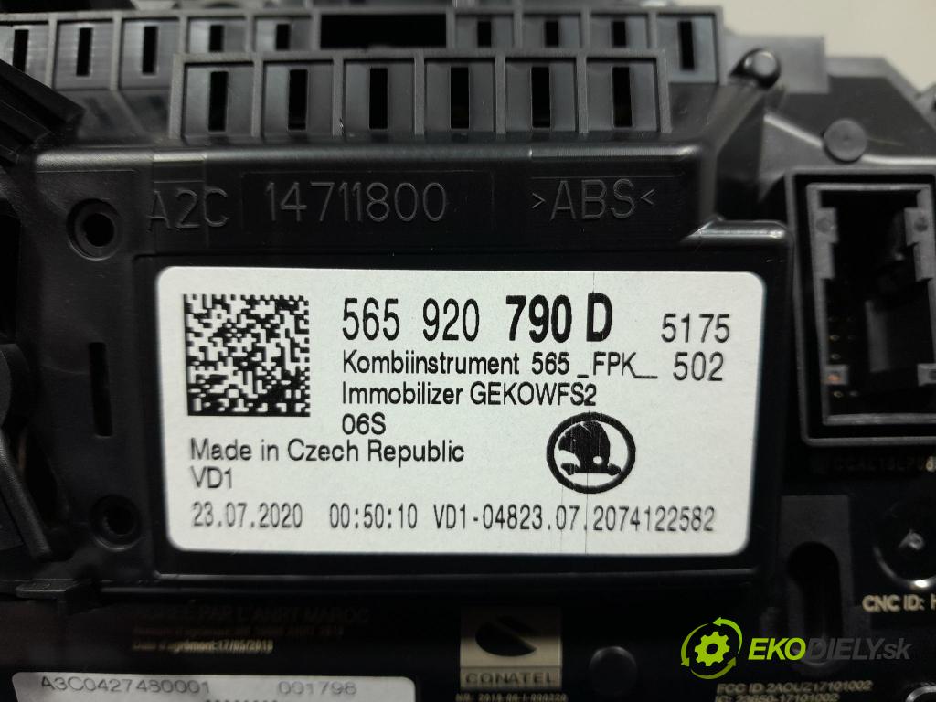 Skoda Kodiaq 2020 Přístrojová deska 565920790D