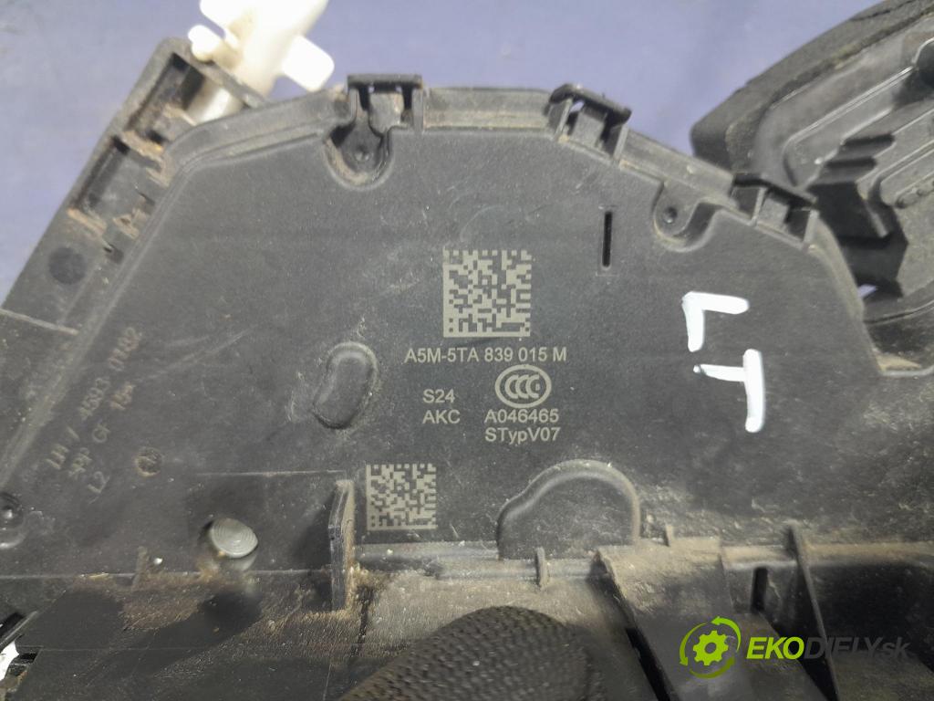 Skoda Superb 2019 zámek dveře Zad: Levý: 5TA839015M