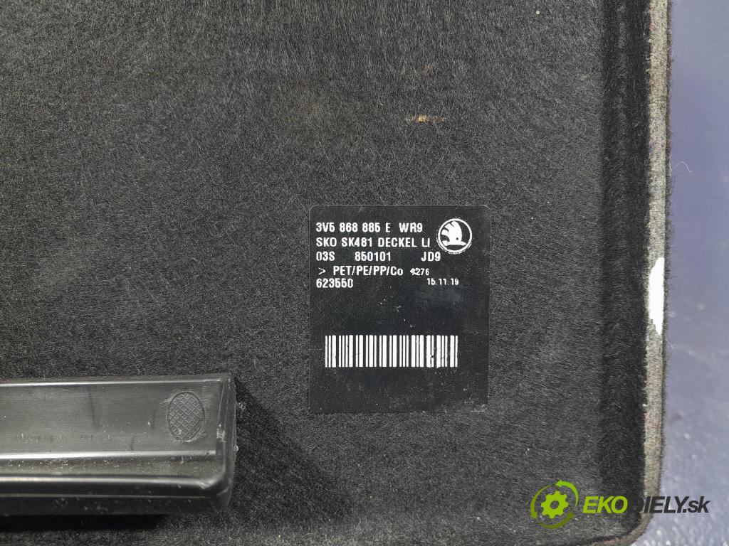 Skoda Superb 2019 Tapacír: kufr 3V5868885E