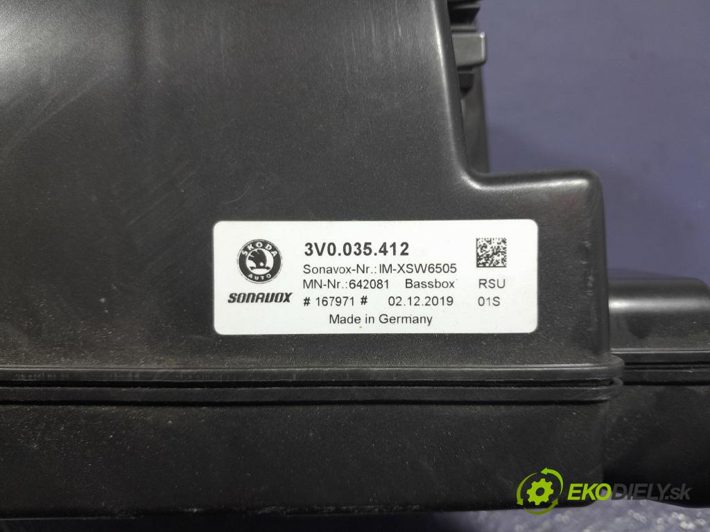 Skoda Superb 2019 Reproduktor / Subwoofer: 3V0035412