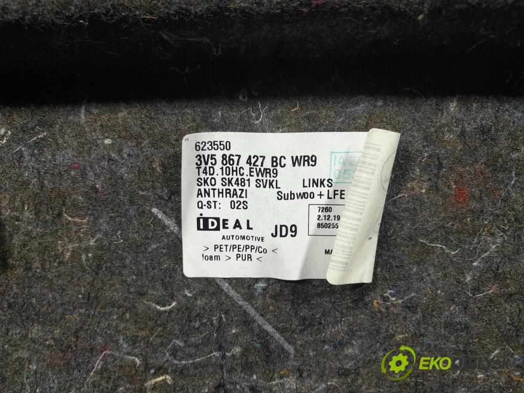 Skoda Superb 2019 Čalounictví: kufra: 3V5867427BC