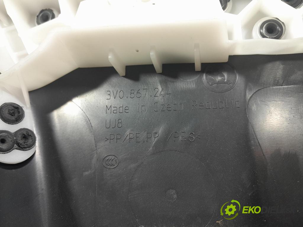 Skoda Superb 2019 kryt Plast: Interiéry: 3V0867244