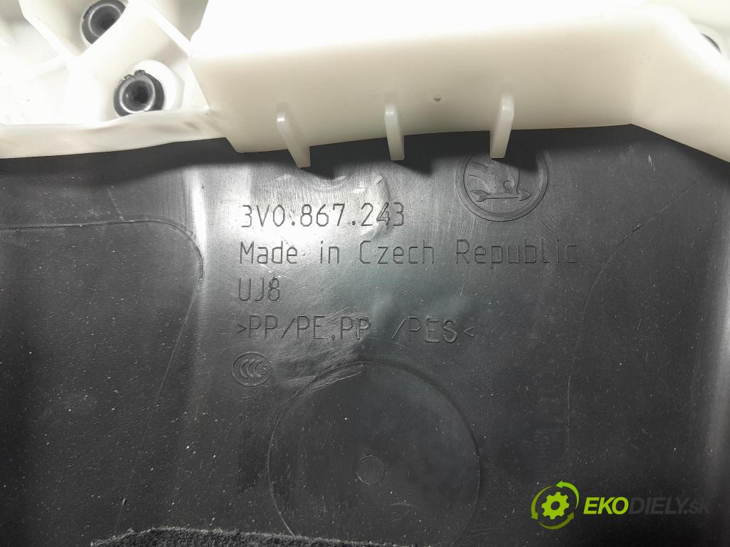 Skoda Superb 2019 kryt Plast: Interiéry: 3V0867243
