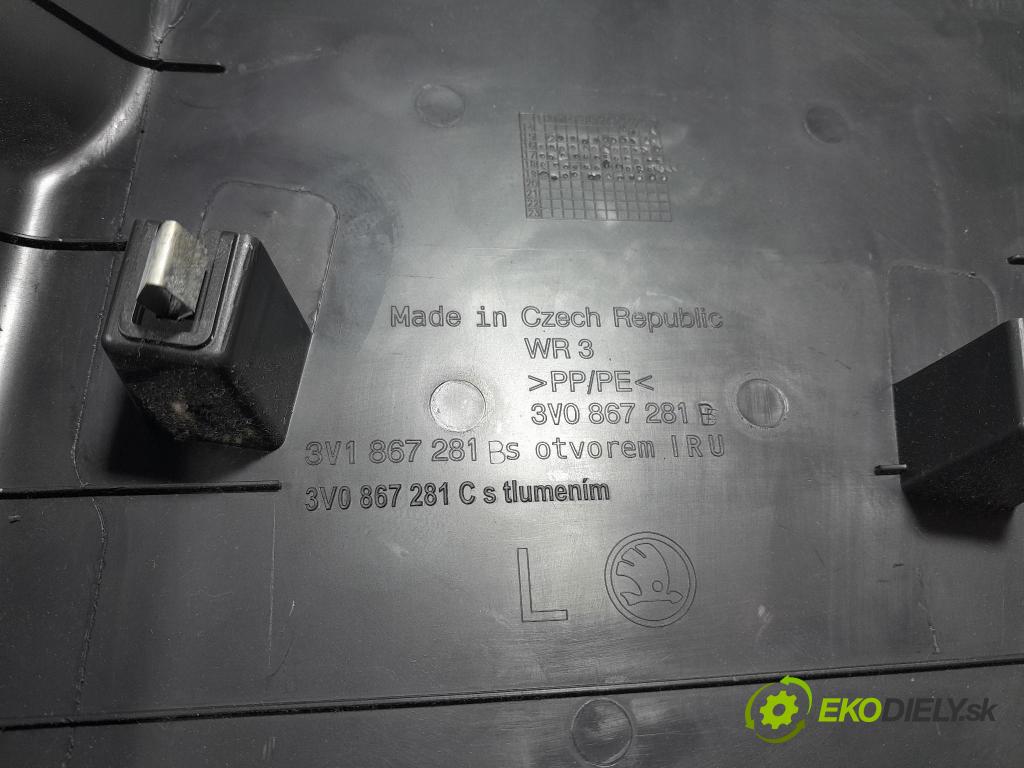 Skoda Superb 2019 kryt Plast: Interiéry: 3V0867281B