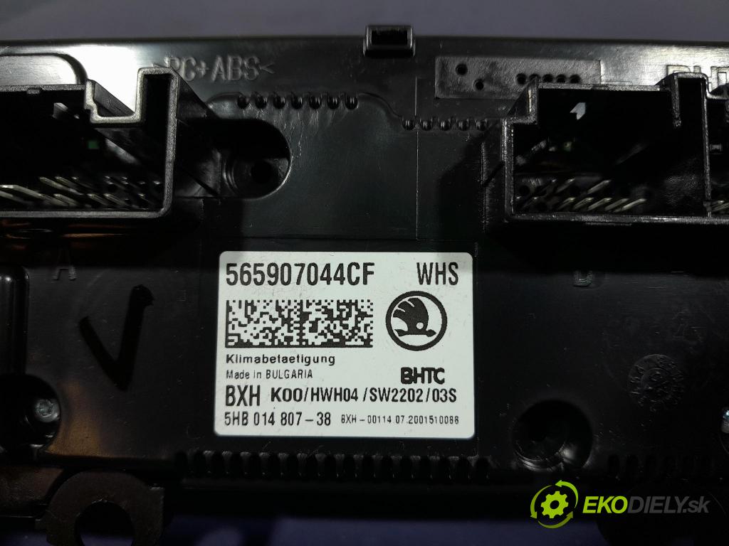 Skoda Kodiaq 2020 prepínač Klimatizácia: Prúd vzduchu: 565907044CF