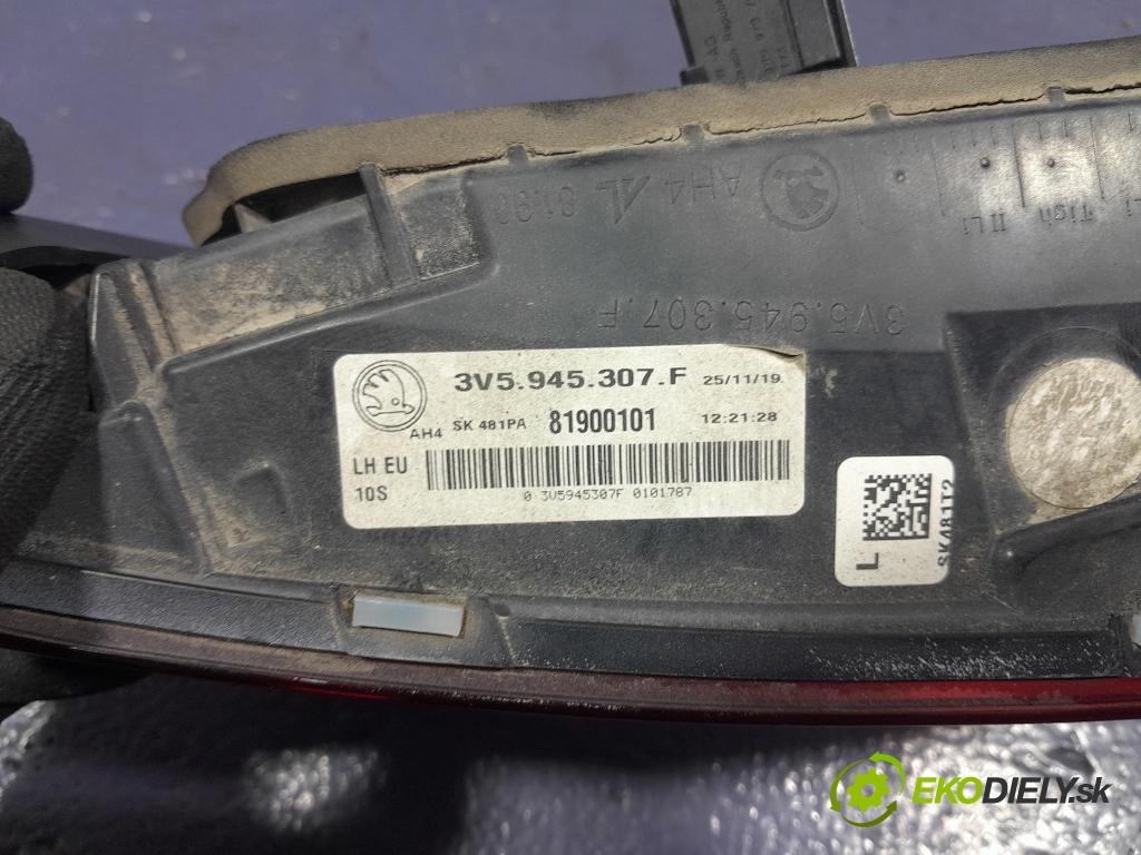 Skoda Superb 2019 svetlo / reflektor zad ľavá Vnútri: 3V5945307F