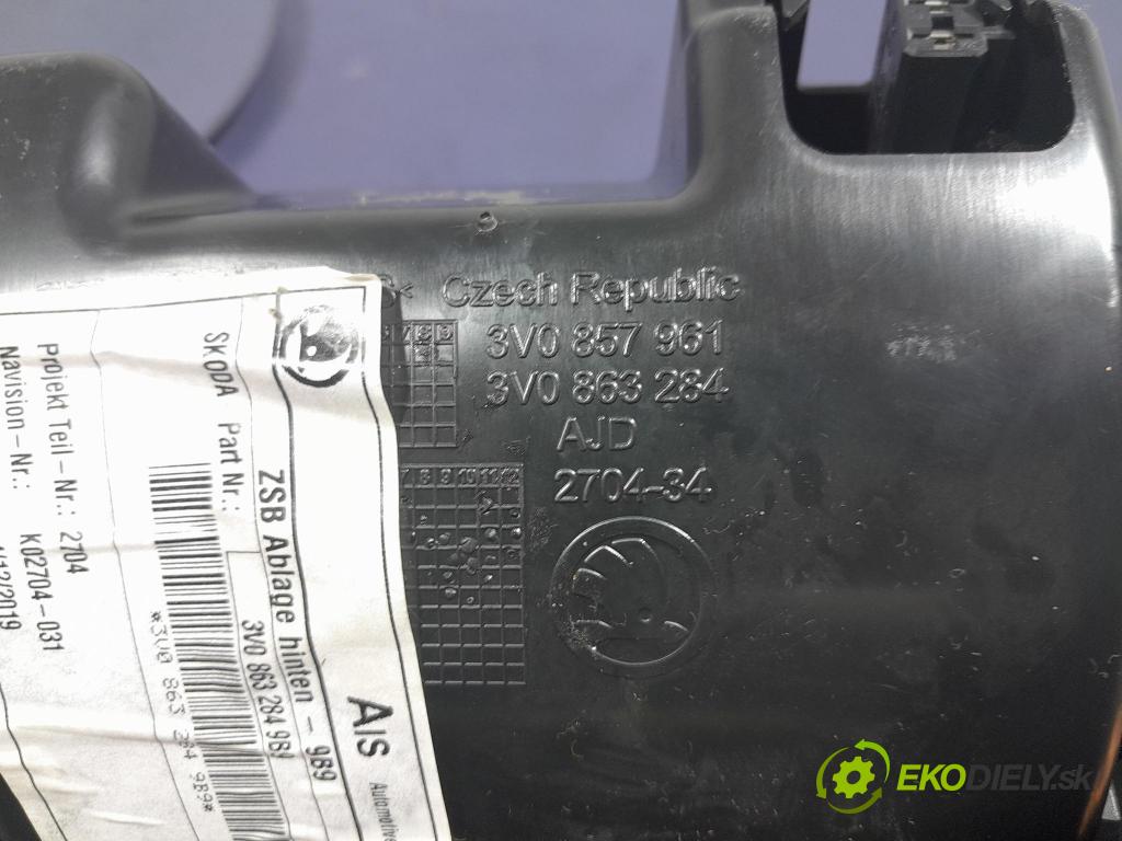 Skoda Superb 2019 prepínač Klimatizácia: Prúd vzduchu: 3V0919201B