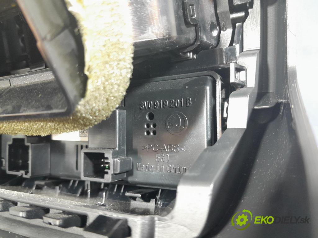 Skoda Superb 2019 prepínač Klimatizácia: Prúd vzduchu: 3V0919201B
