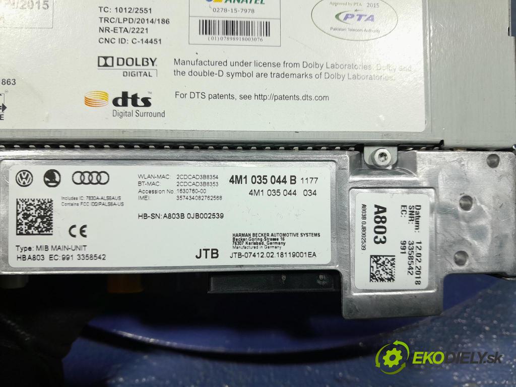 Audi Q7 2018 Radio I Navigace: 4M1035044B