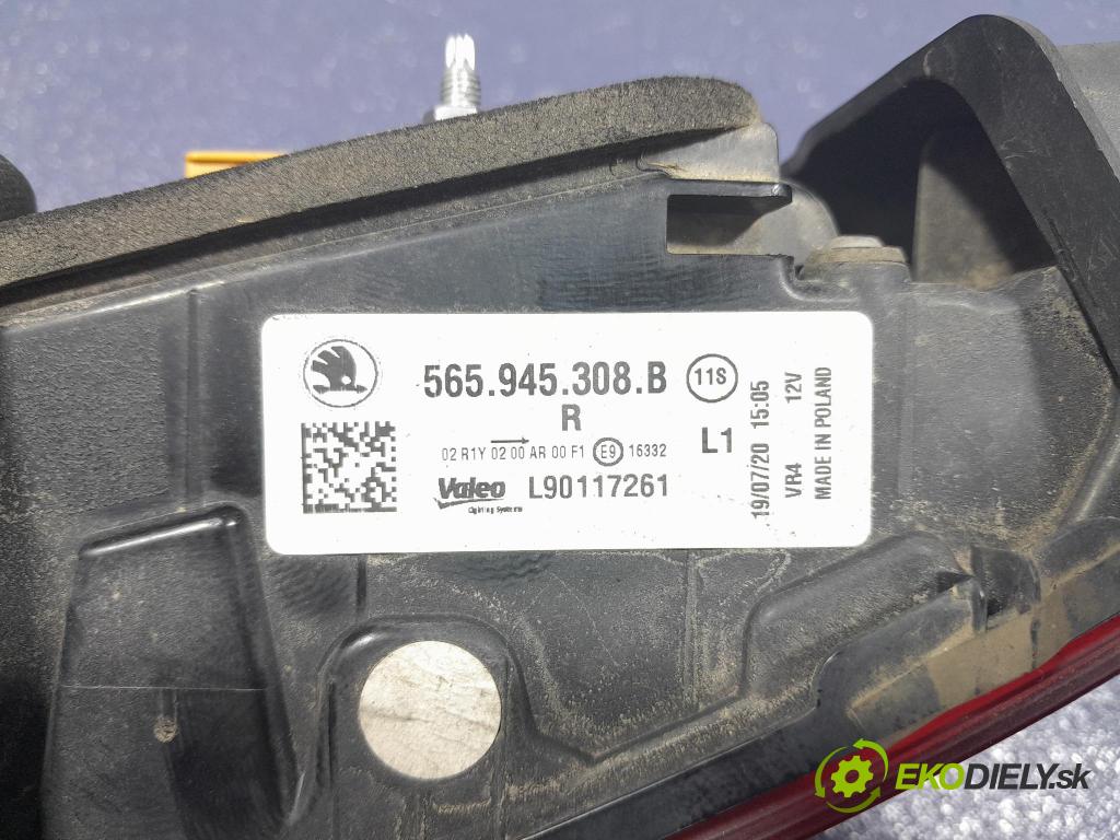Skoda Kodiaq 2020 světlo Zad: Práva: Uvnitř 565945308B