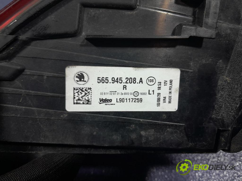 Skoda Kodiaq 2020 světlo Zad: Práva: Mimo: 565945208A