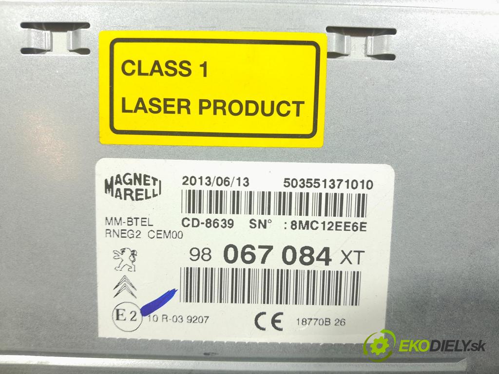 Peugeot 3008 2013 Radio I Navigace: 98067084XT