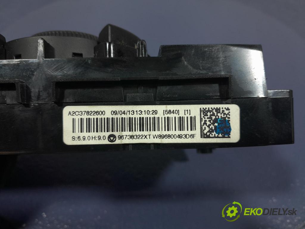 Peugeot 3008 2013 prepínač Klimatizácia: Prúd vzduchu: 96738322XT