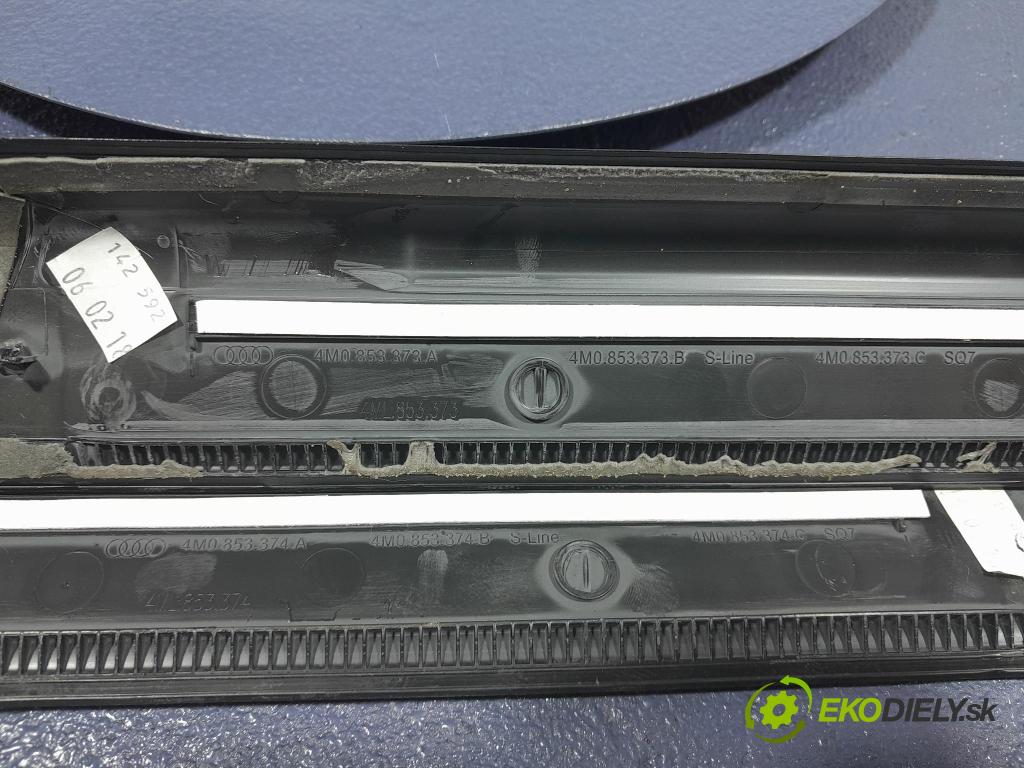 Audi Q7 2018 lišta Dekoratívní: Práh: 4M0853373A