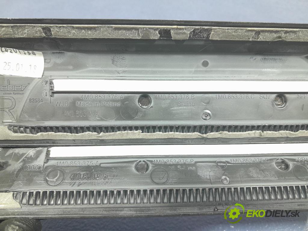 Audi Q7 2018 lišta Dekoratívní: Práh: 4M0853373A