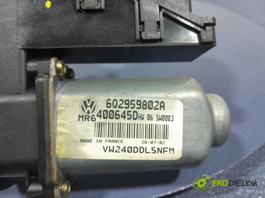 Vw Polo 2002 mechanismus stahování Sklenka: před Levý: 6Q2959802A