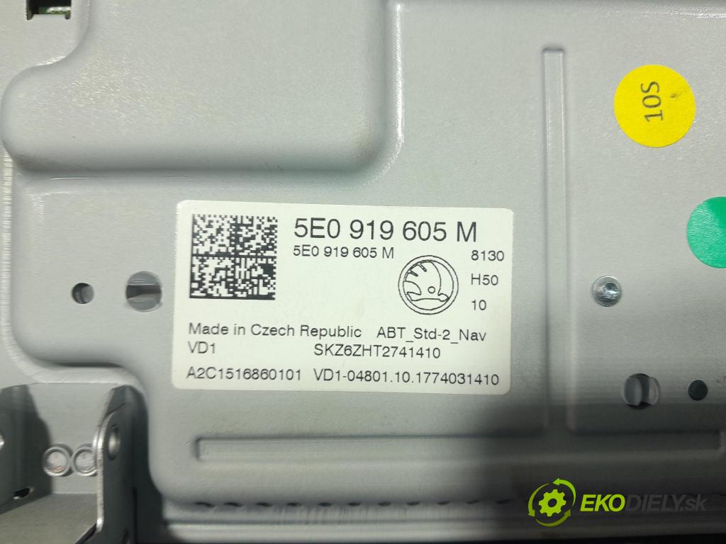 Skoda Octavia 2017 displej Radio / GPS 5E0919605M