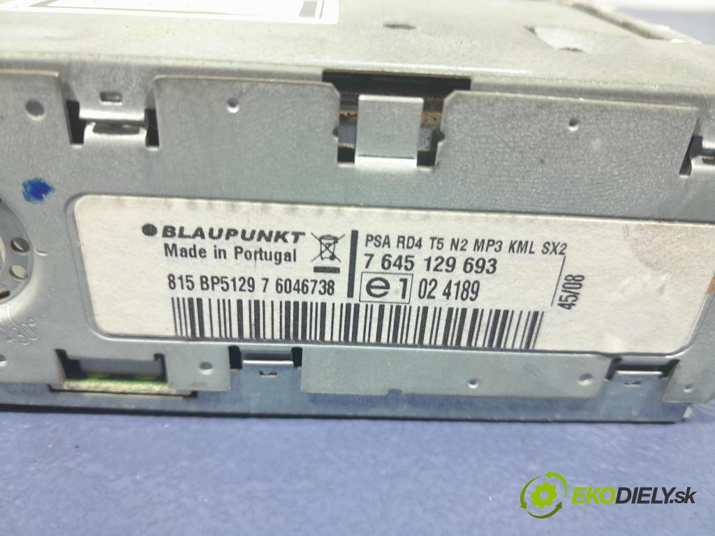 Citroen C8 2007 Radio I Navigácia: 9660646677