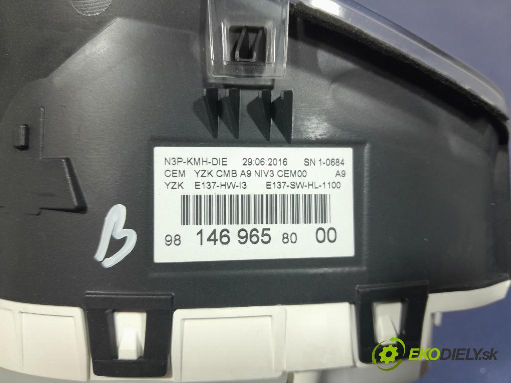 Peugeot 208 2016 Přístrojová deska 9814696580