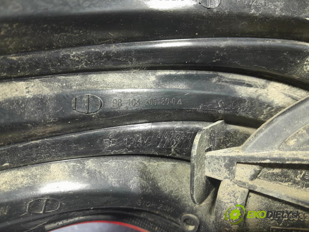 Peugeot 208 2016 světlo Zad: Práva: Mimo: 9810430580