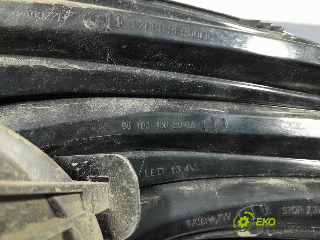 Peugeot 208 2016 světlo Zad: levá Mimo: 9810343080