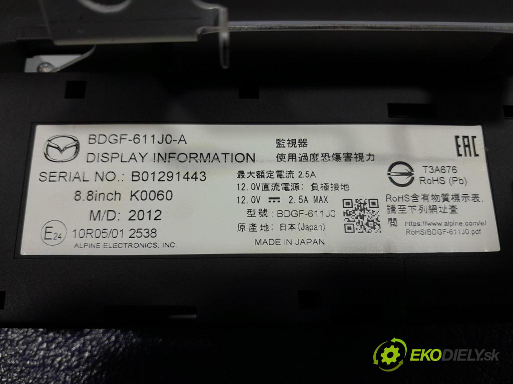 Mazda 3 2021 displej Radio / GPS DFR7-55430-A