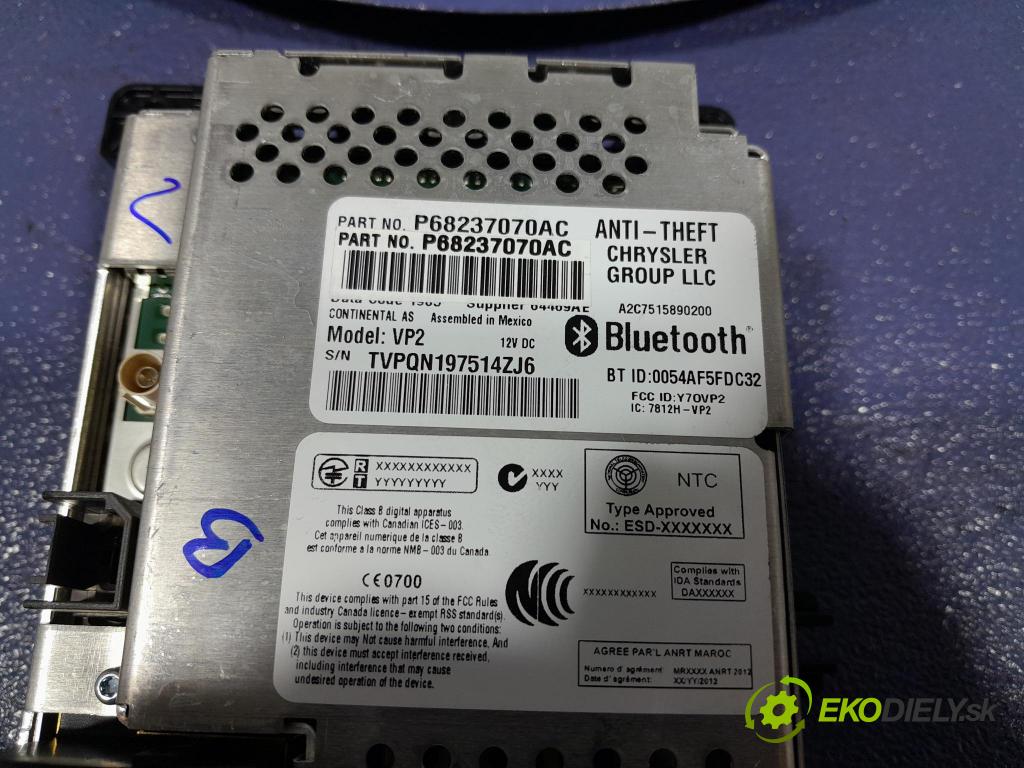 Jeep Cherokee 2016 Radio I Navigace: P68237070AC