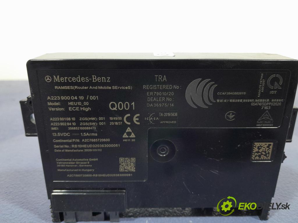 Mercedes S-klasa 2021 řídící jednotka A2239000419