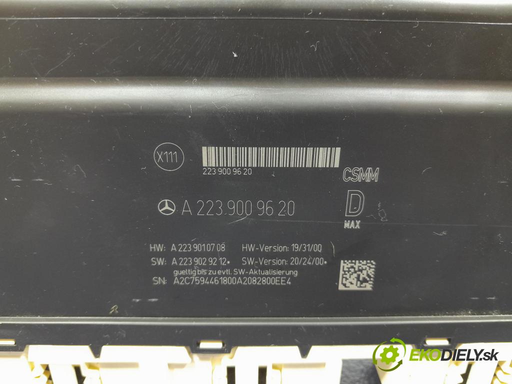 Mercedes S-klasa 2021 řídící jednotka Sedačka: A2239009620