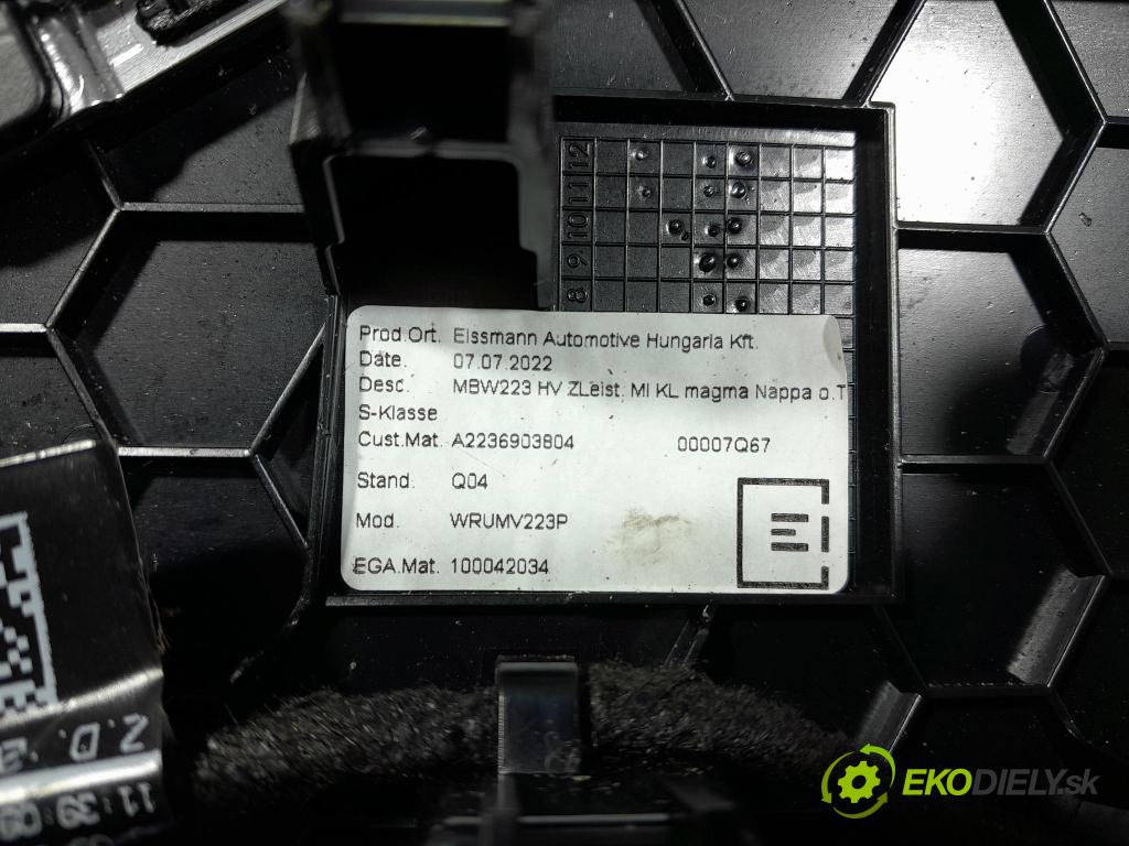 Mercedes S-klasa 2021 lišta Dekoratívní: Uvnitř A2236903804