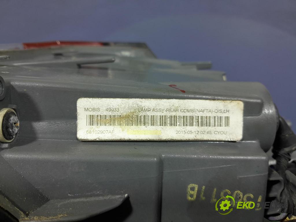 Jeep Cherokee 2016 světlo Zad: levá Mimo: 68102907AF