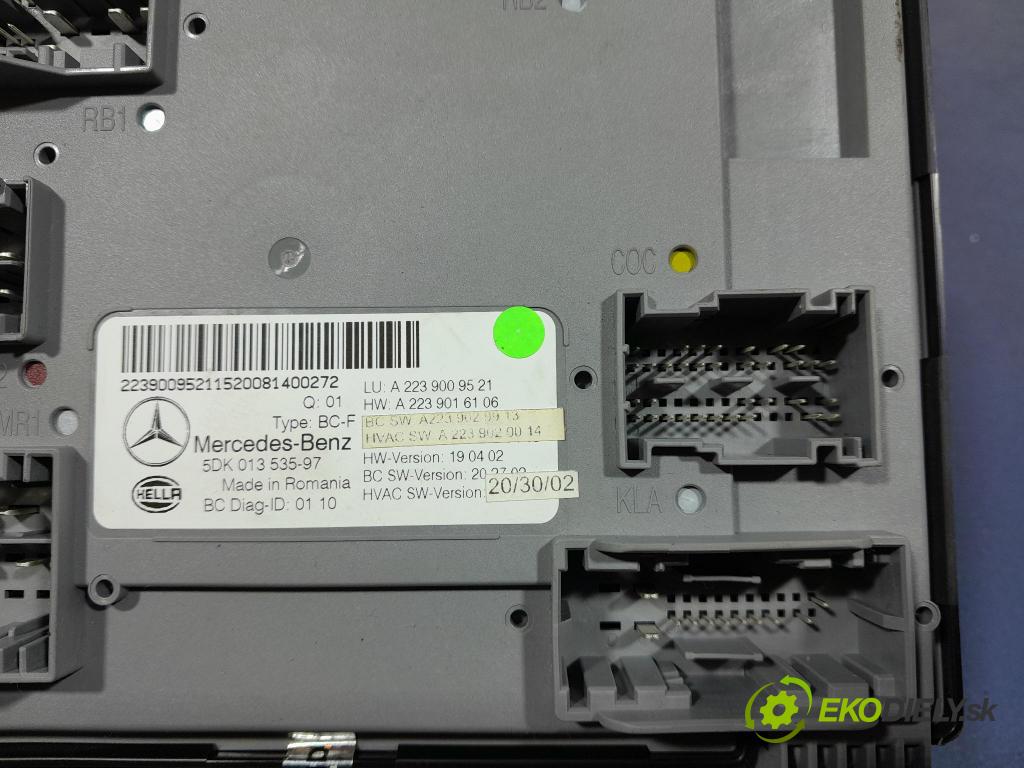 Mercedes S-klasa 2021 řídící jednotka A2239009521