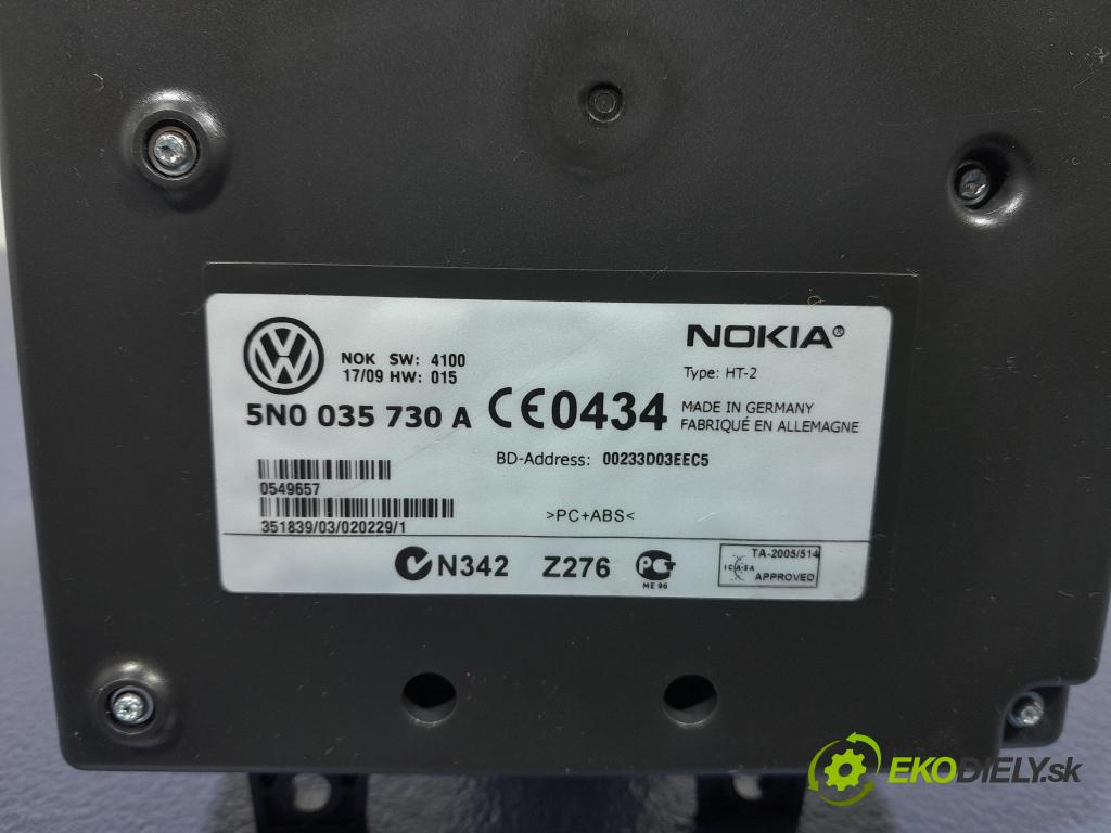 Vw Passat 2009 řídící jednotka Bluetooth: / Telefonu: 5N0035730A